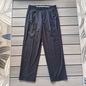 Perry Ellis Portfolio Men’s‎ 34/32 Dress Slacks Pants Black Style PG5594 Cuffed